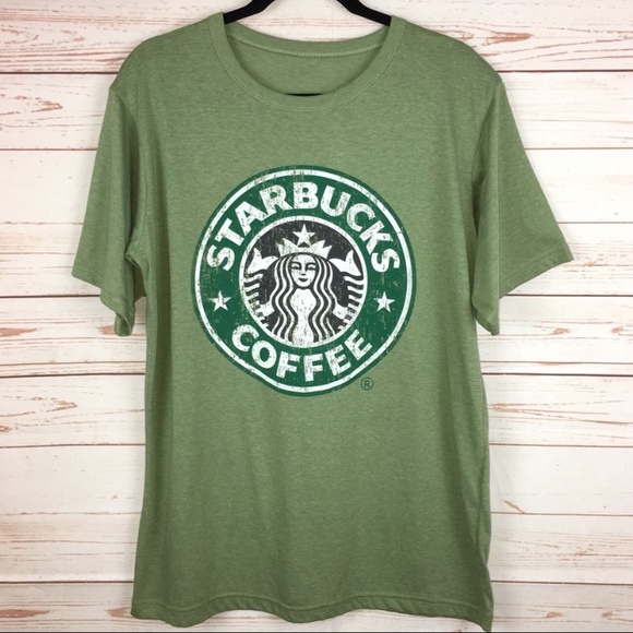 unknown Tops - Starbucks Mermaid Logo Graphic Green Tee Shirt XL